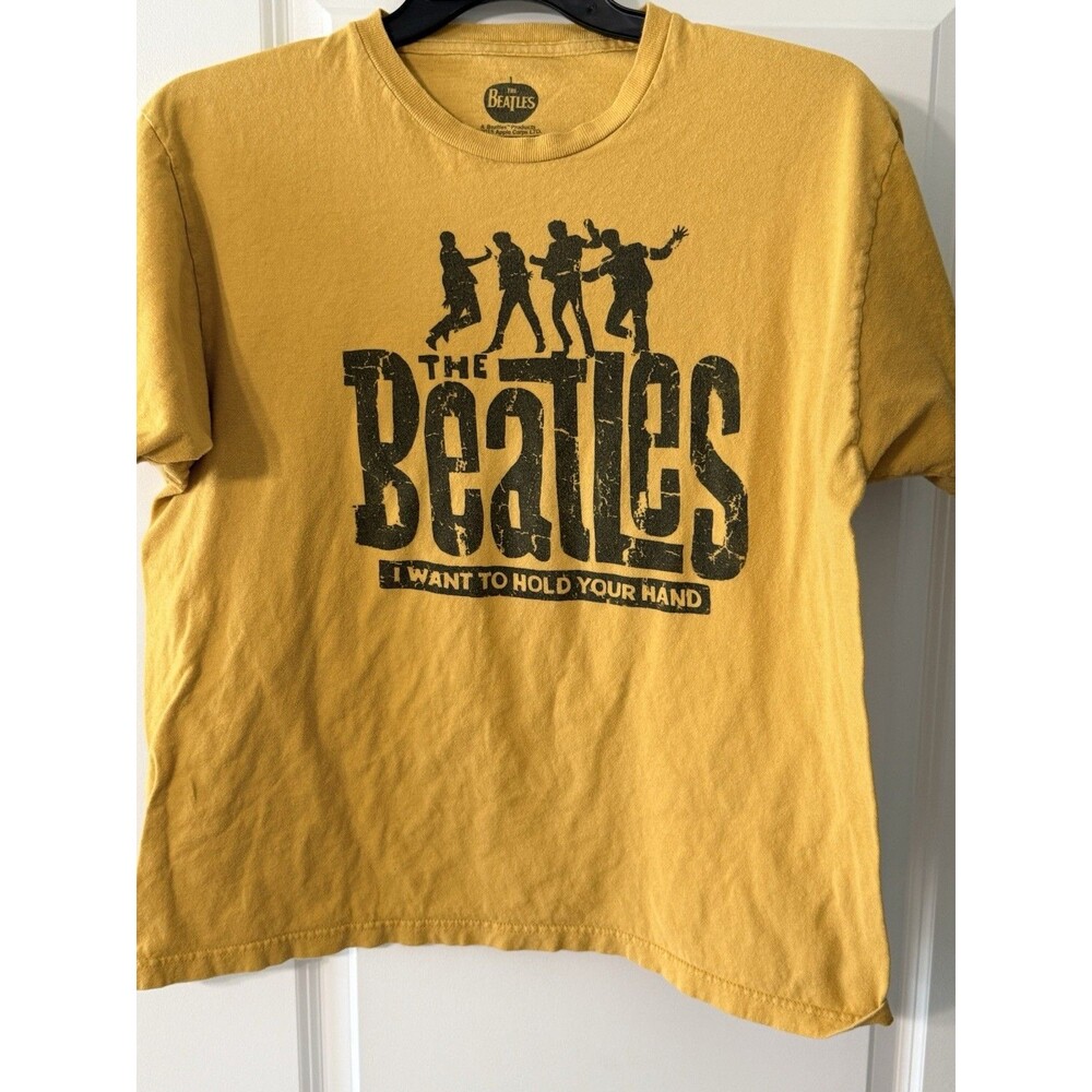 The Beatles T Shirt | I Want To Hold Your Hand | Men’s XL | Gold | 2015 Apple